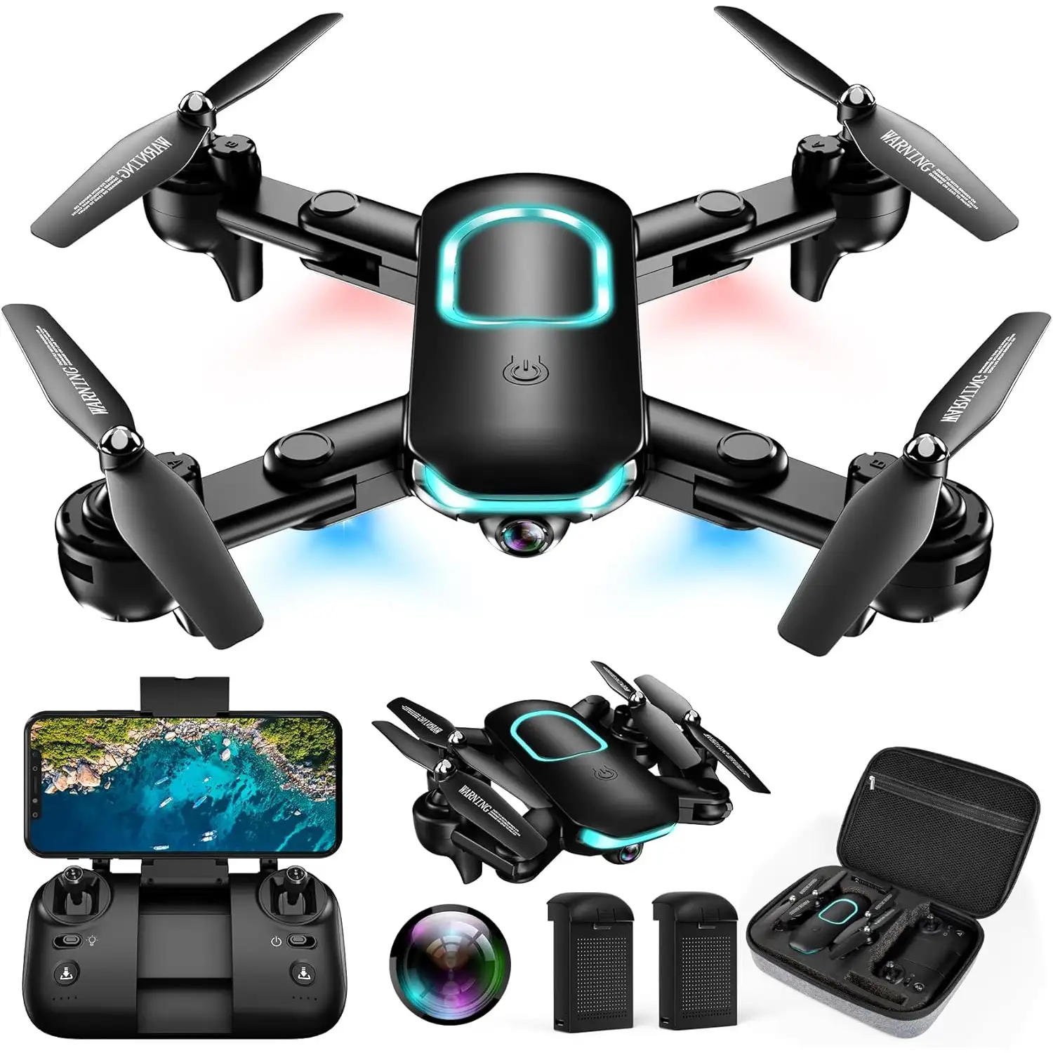 REDRIE Drone with Camera - Foldable Mini Drone for Kids Adults with 1080P FPV Camera - 1